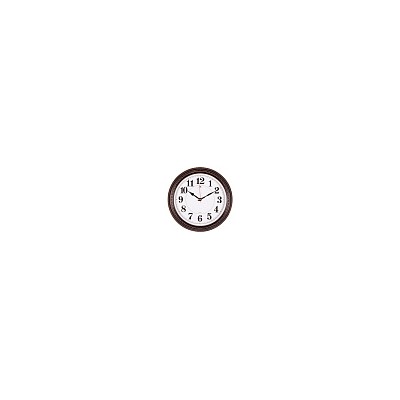 Часы настенные "21 Век" круг. 28,5см. корпус черный с бронзой  "Классика" "Рубин" 2950-002