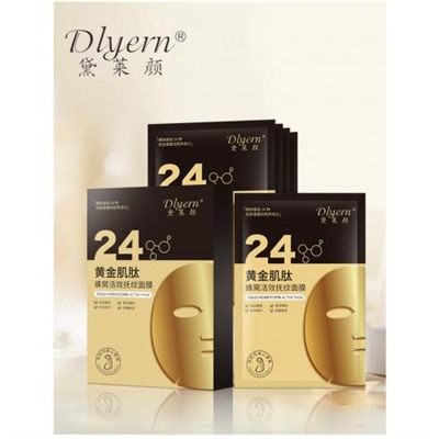 Тканевая маска для лица Dlyern 24K Gold Peptide Serum Hudrating Mask 1 шт оптом