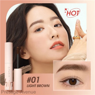 O.TWO.O Тушь для бровей Eyebrow Dyeing Cream арт. SE005 #1 (Light Brown) 4 g.