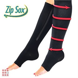 Гольфы компрессионные на молнии от варикоза ZIP SOX, ЧЕРНЫЕ