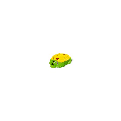 Песочница KIDS  Собачка с крышкой 432, зеленый/желтый