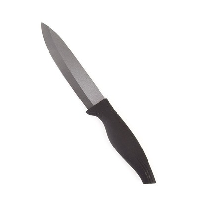 Нож керамический, черное лезвие с защитным элементом (12,5см), рукоятка черная 25*3*1см. (под.уп)