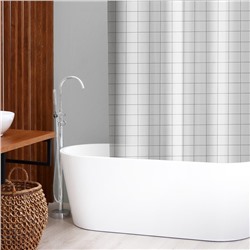 Штора для ванной SAVANNA «Квадро», 180×180 см, EVA, цвет белый