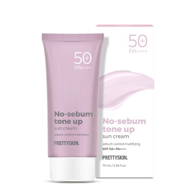 Pretty Skin Тонизирующий солнцезащитный крем SPF50+PA++++ No Sebum Tone Up Sun Cream