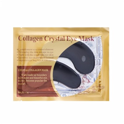 Патчи гидрогелевые для глаз Collagen Crystal, чёрные