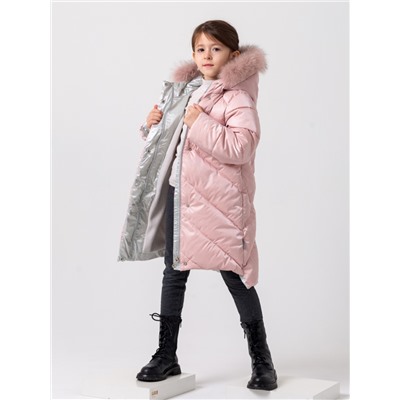 Пальто «Алиса» Серебристо-розовый