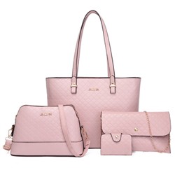 Набор сумок из 4 предметов, арт А65, цвет:розовый ОЦ