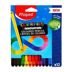 Карандаши Maped COLOR'PEPS INFINITY из ударопрочного грифеля, 12 цветов