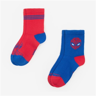 Набор носков "Человек-Паук" 2 пары, красный/синий, 18-20 см