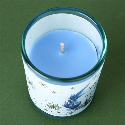 Новогодняя свеча в стакане «Уюта и тепла», аромат карамель