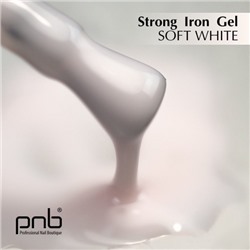 Стронг айрон гель база нежно-белый Strong Iron Gel Soft White Pnb, 8 мл.