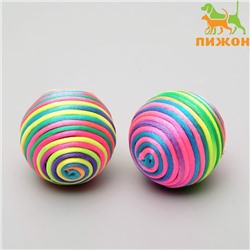 Мяч текстильный "Полосатик", 4,8 см, микс цветов