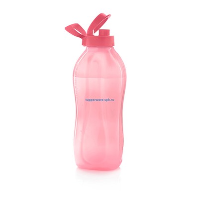 Бутылка «Эко+» (2 л) с ручкой в розовом цвете