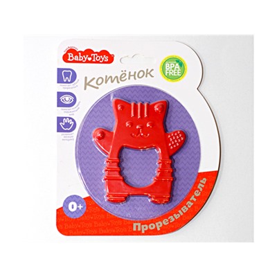 Прорезыватель "Котенок" Baby Toys 04131