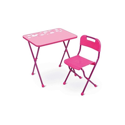 Комплект КА2/Р "Алина" ЛДСП (стол+стул) розовый