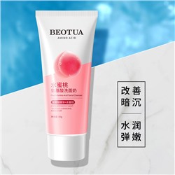 Очищающее средство для лица с ароматом песика BEOTUA Peach Amino Acid Facial Cleanser, 60 гр
