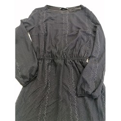 170-27 Платье черное с полосами