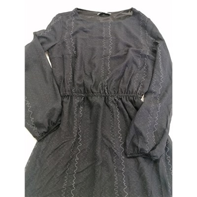 170-27 Платье черное с полосами