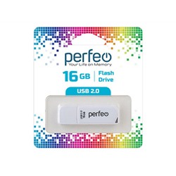 Флеш-диск Perfeo USB 16GB C10 White PF-C10W016