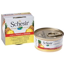 Schesir консервы для кошек филе цыпленка с ананасом 75гр