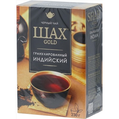 ШАХ GOLD. Черный гранулированный чай 230 гр. карт.пачка