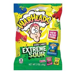 Конфеты Warheads Extreme Sour Hard Candy 56гр