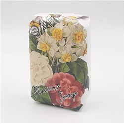 YLJ  Мыло для лица и тела FLOWERS SOAP Парфюмированное ЦВЕТОЧНОЕ  200г  (ТВ-8002)   К12