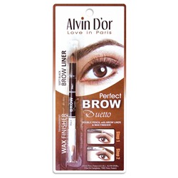 Alvin D`or Карандаш для Бровей P1-4 Brow Perfect двойной (Карандаш+Воск), тон 04 (Blonde)