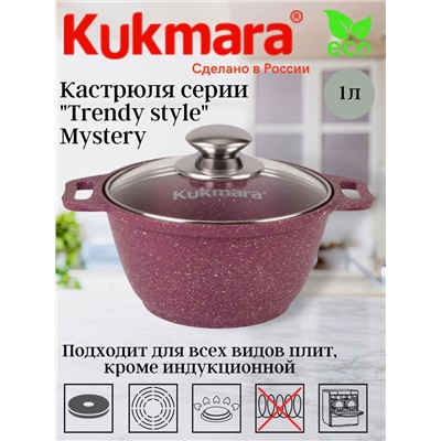 Кастрюля 1,0л со стекл. кр. АП "Trendy style" (mystery) к11tsm