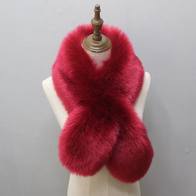 Меховой шарф арт КЖ197, цвет:бордовый