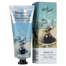 Крем для рук Farm Stay Visible Difference Hand Cream Black Pearl 50ml с жемчужной пудрой