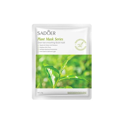 SADOER Увлажняющая маска для лица Green Tea Smoothing Facial Mask