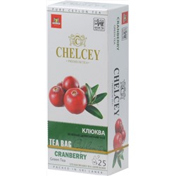 CHELCEY. Cranberry green tea 50 гр. карт.пачка, 25 пак.