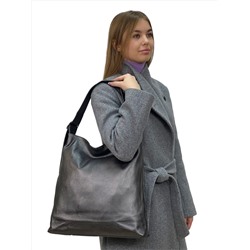 Женская сумка из натуральной кожи, цвет графит