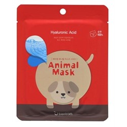 Тканевая маска для лица Berrisom Animal Mask Series Dog 25ml с гиалуроном