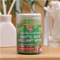 Бальзам-асептик «Тайская зелёнка» Binturong Aseptic Balm Brilliant Green, заживляющий, от ран и бактерий, 50 г