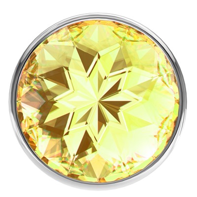 Анальная пробка Diamond Yellow Sparkle Large 4010-02Lola