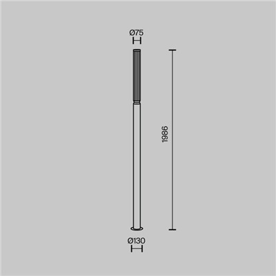 Светильник ландшафтный Outdoor O593FL-L20BR3K, LED, 20 Вт, 75х75х1986 мм, 1500 Лм, 3000К, 2835, коричневый