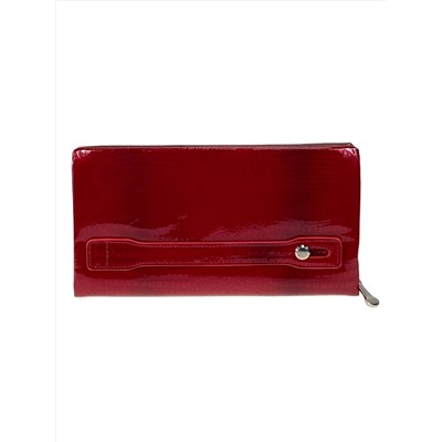 Женское портмоне из натуральной кожи, цвет красный
