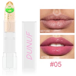 Желейная губная помада с сушеным цветком, меняющая цвет DUNUF color changing lipstick 05