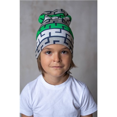 Детская шапка Зигзаг Зеленый