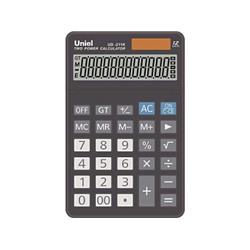 Калькулятор Uniel UD-211K черный CU211K