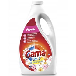 Гель для стирки GAMA Sensations Floral Universal 3в1 универсальный концентрат с цветочным ароматом 2,2 л, (44 стирки) гипоаллергенный (Испания) 50002710