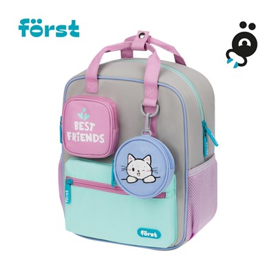 Рюкзак Först F-Kids "Hi, Kitty!" (FT-KB-022403) 30,5*25,5*12,5см, 1 отделение, 5 карманов, эргономичная спинка