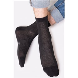 Мужские носки в сетку 6 пар Happy Fox черные размер 27-29