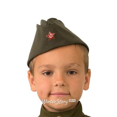 Детская военная пилотка солдата, 52-54 см (Батик)