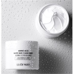 Глиняная маска для лица  Luofmiss Amino Acid White Mud Clean Mask 120ml, Аминокислота и Белая глина