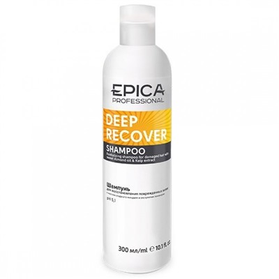 EPICA Deep Recover / Шампунь для восстановления поврежденных волос с маслом сладкого миндаля и экстрактом ламинарии, 300 мл