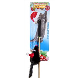 408228 Зооник Дразнилка для кошек "Шустрик в колпачке на веревке" 50 см (07026)