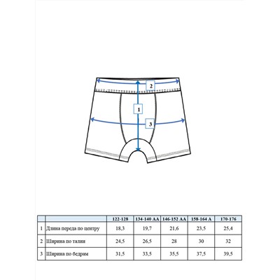 Трусы трикотажные для мальчиков - боксеры, 3 шт. в комплекте